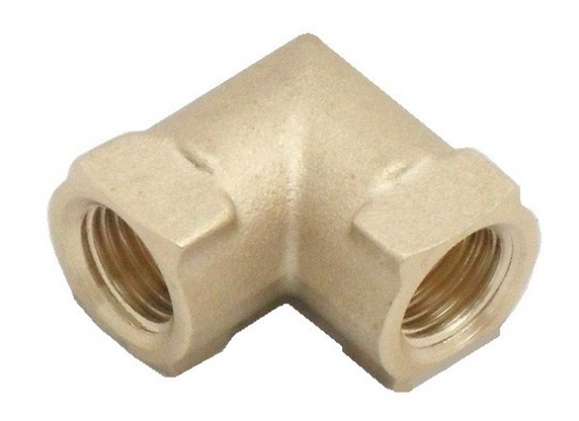 Kodiak Elbow Fitting for Hydraulic Brake Hose - Brass - 3/16" Female Inverted Flares