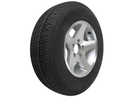 Kenda Karrier ST205/75R14 Radial Trailer Tire with 14" Aluminum Wheel - 5 on 4-1/2 - Load Range C